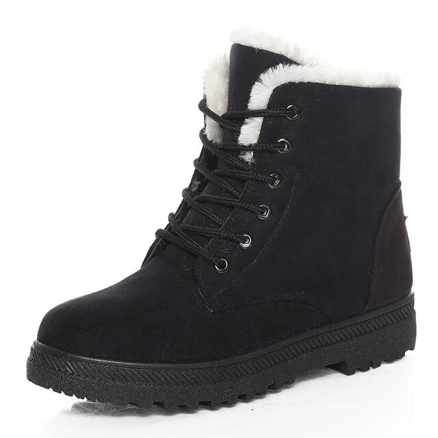 Women's Slip-On Ankle Boots with Secure Fit, Rubber Sole, and Cozy Lining