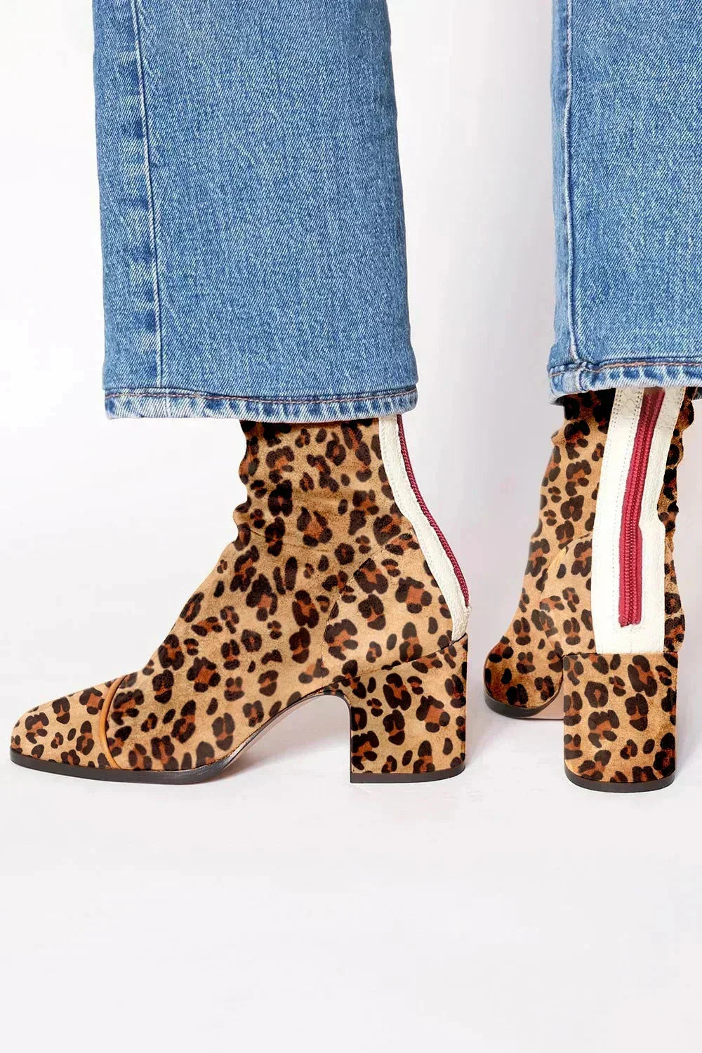Velvety Finish Women's Ankle Boots with Square Toe and Block Heel