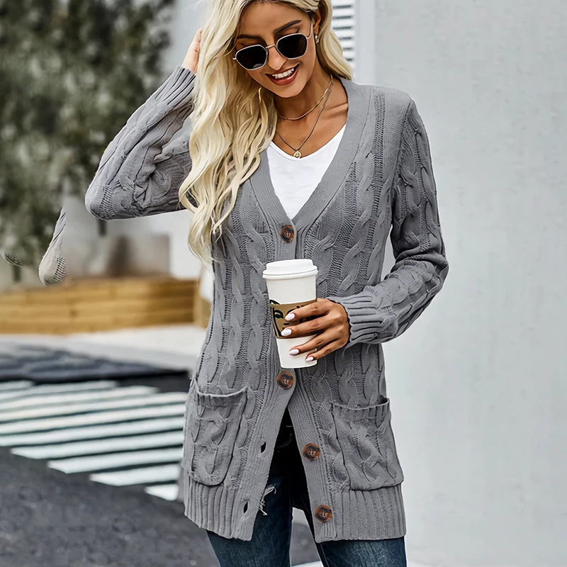 Women's Classic Fit Cozy Knit Layering Sweater