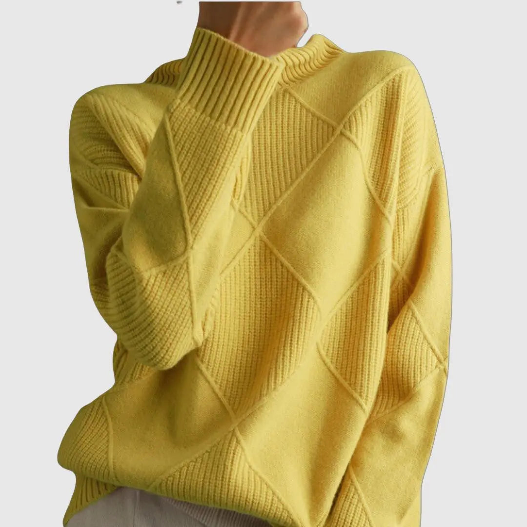 Cozy Knit Oversized Turtleneck Sweater for Women