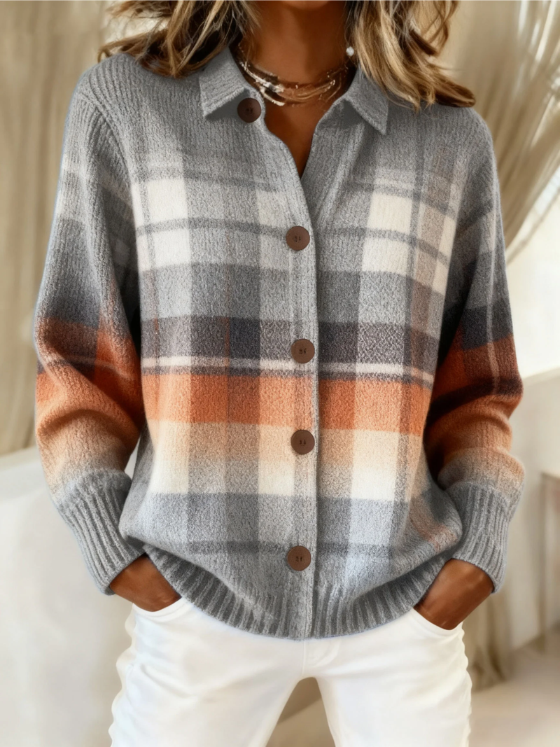 Cozy Plaid Cardigan for Women | Stylish and Versatile Layering Piece