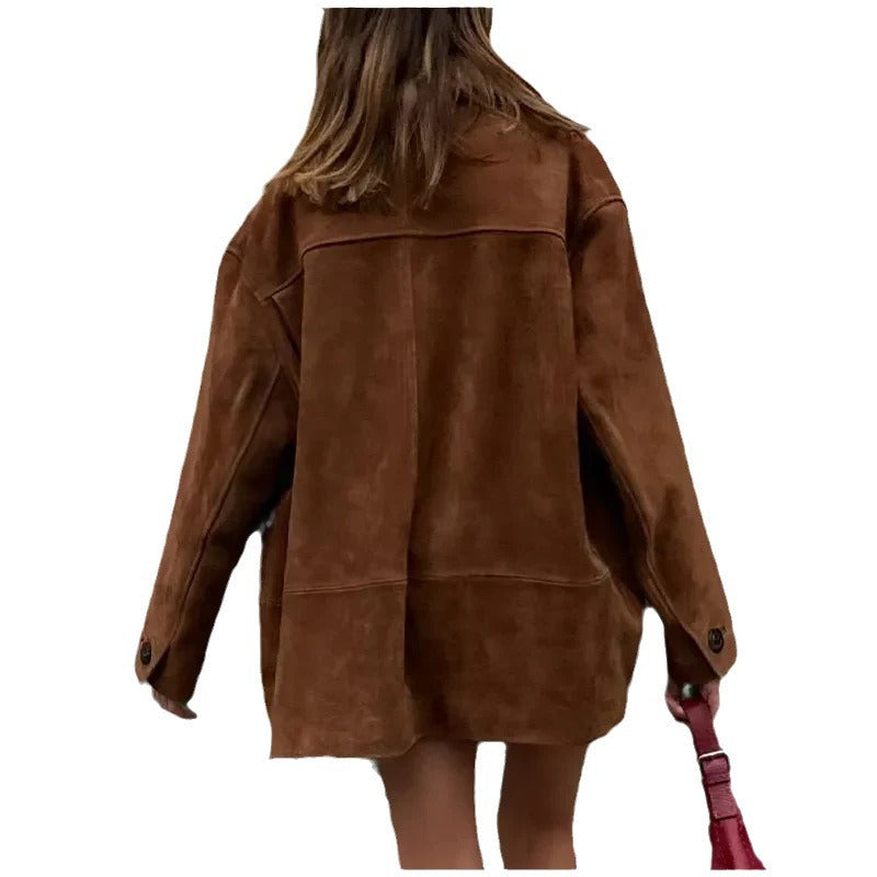 Women's Casual Jacket with Functional Pockets and Timeless Collar
