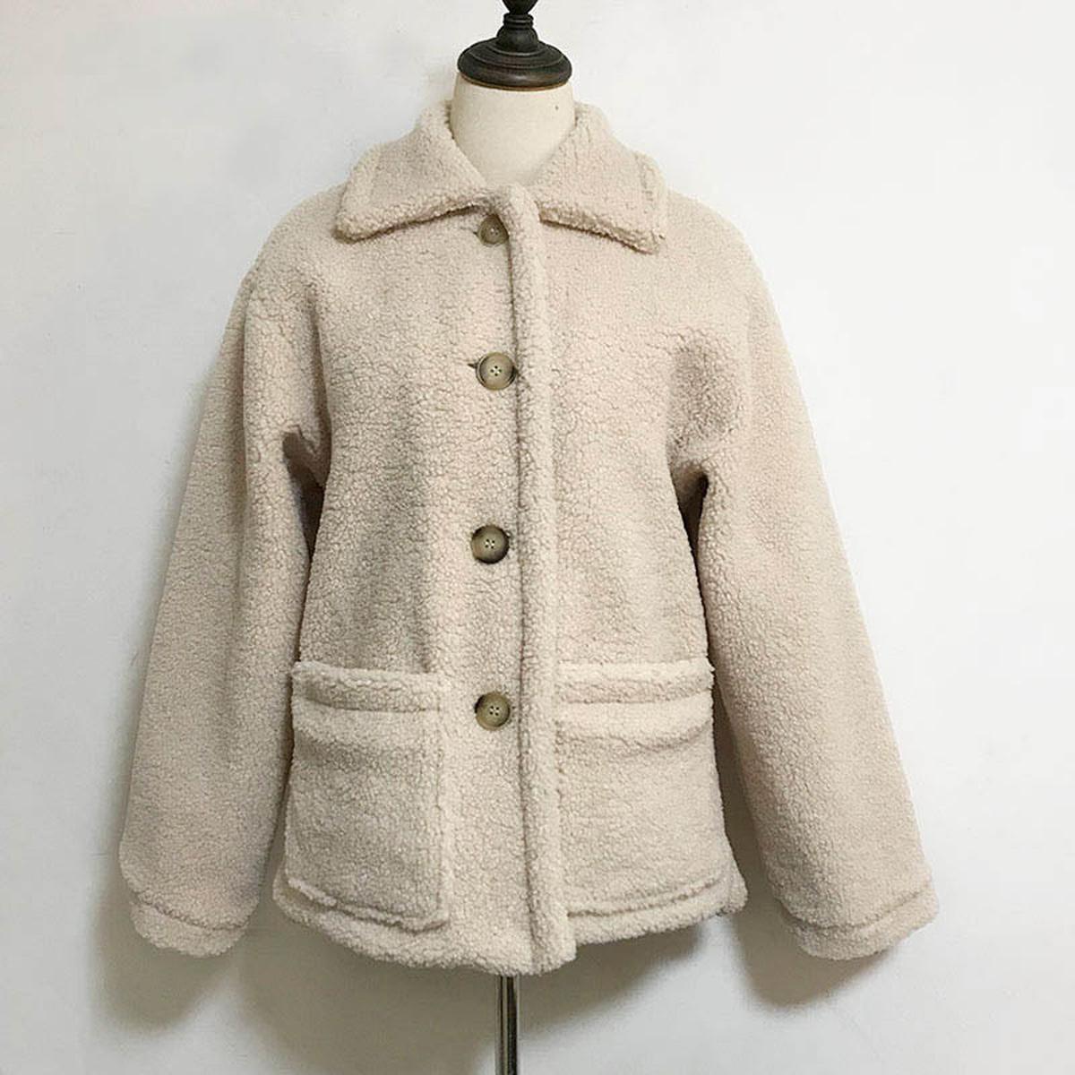 High-Collar Short Teddy Jacket