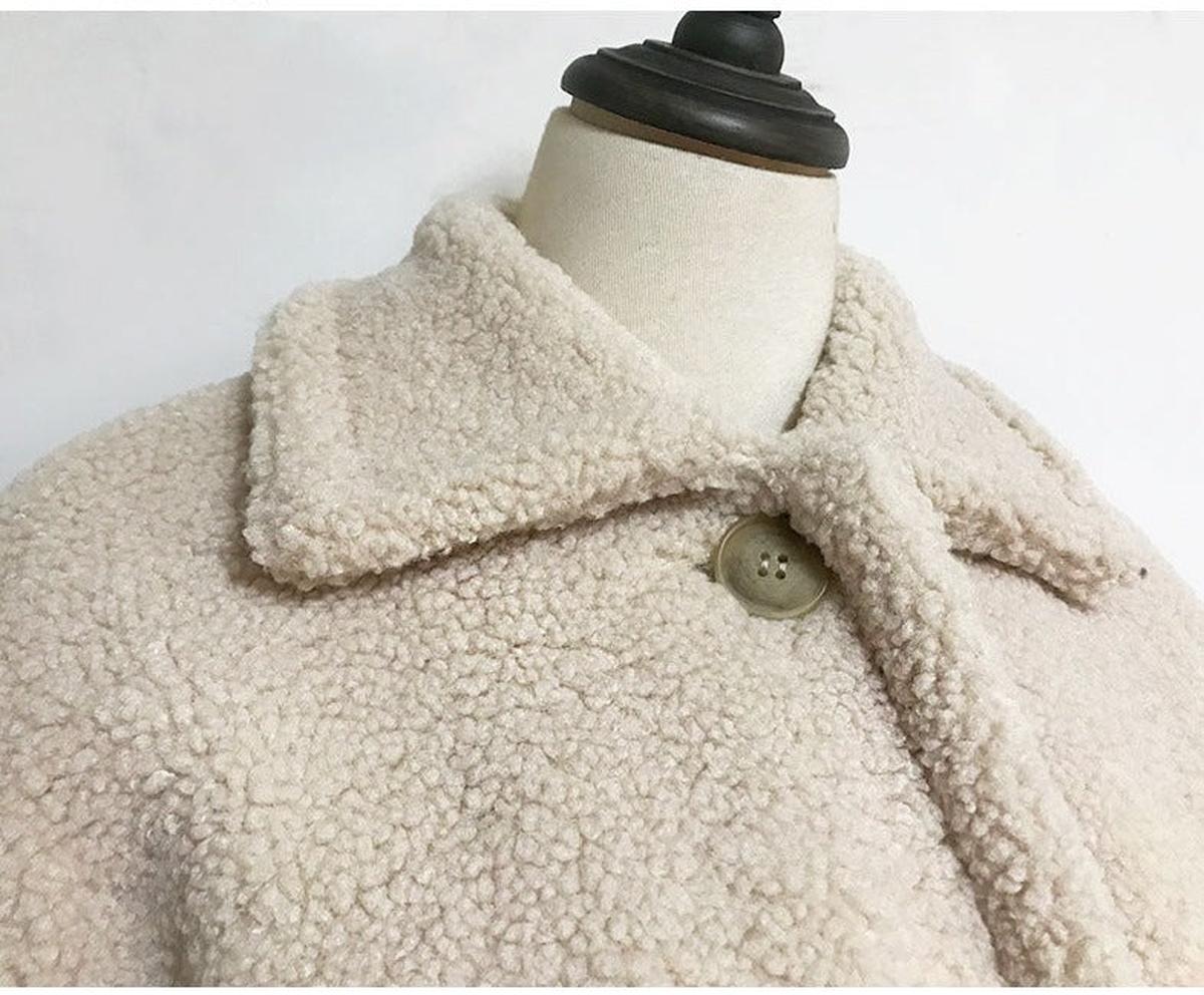 High-Collar Short Teddy Jacket
