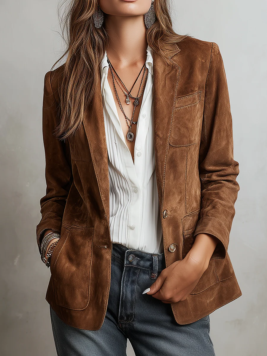 Classic Women's Blazer with Button Detail and Tailored Pockets