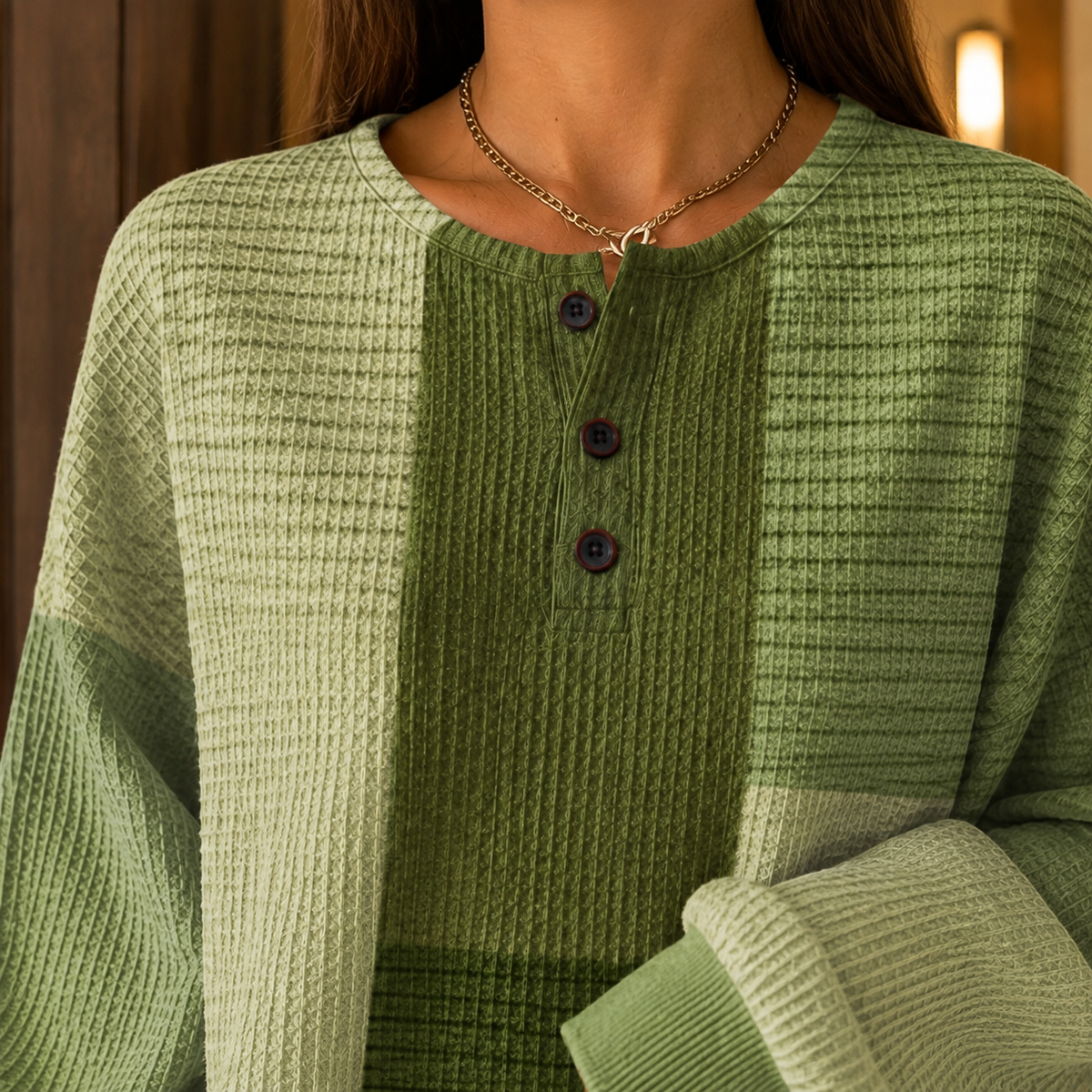 Cozy Color Block Sweater for Women