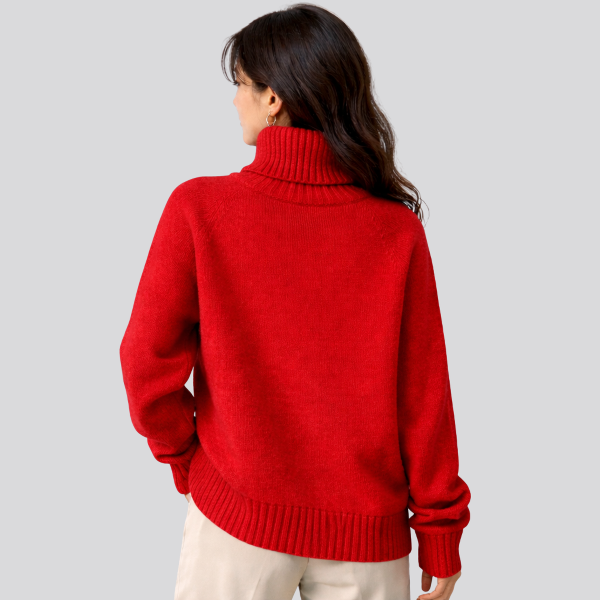 Cozy Women's Merino Wool Turtleneck Sweater