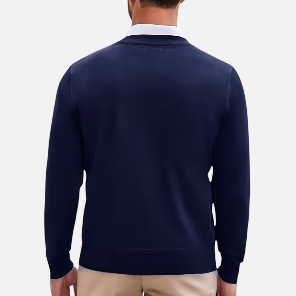 Stylish Men's V-Neck Knit Pullover