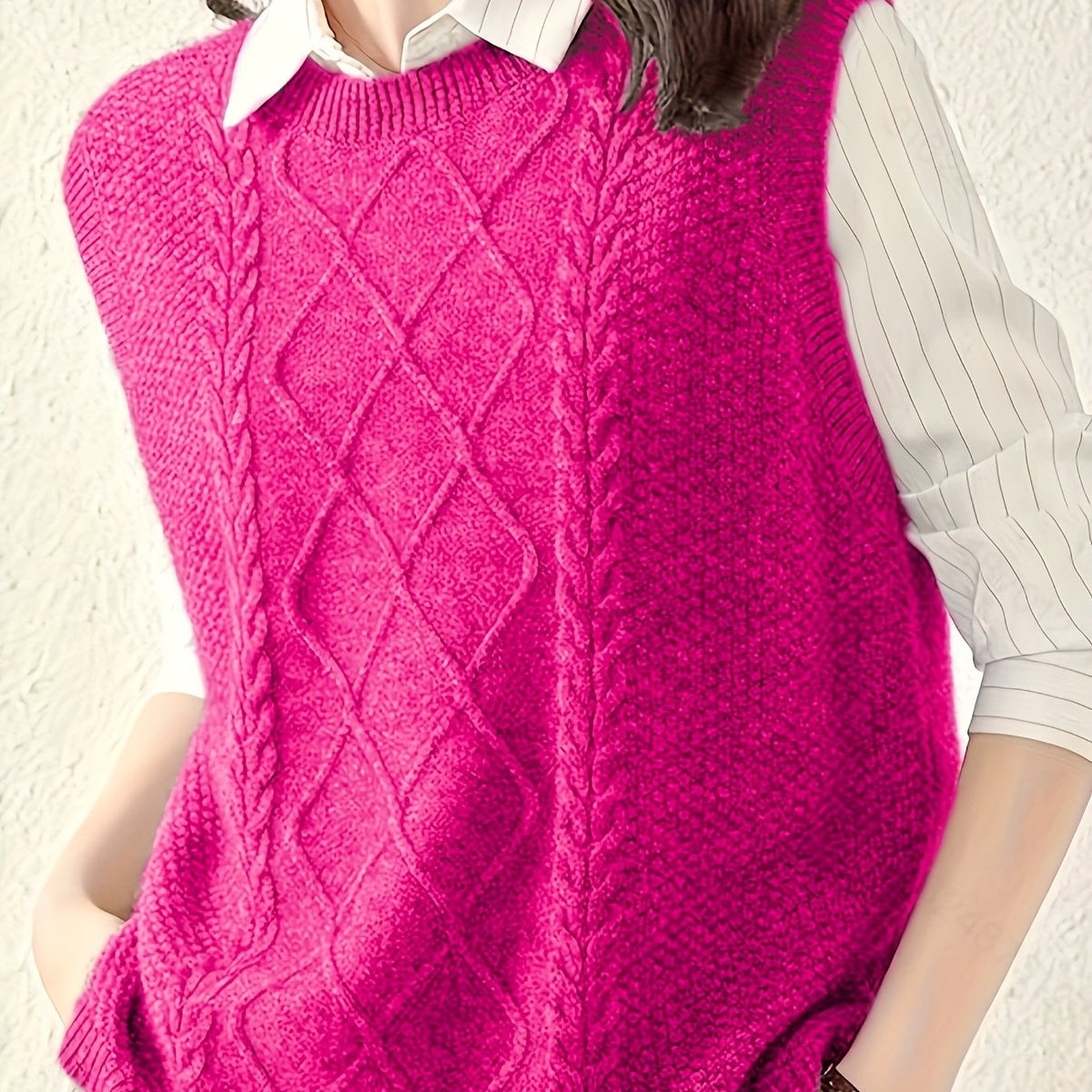 Eliza | Knit Cable Vest