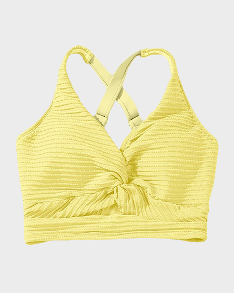 Ribbed High-Waisted Bikini Set for Women