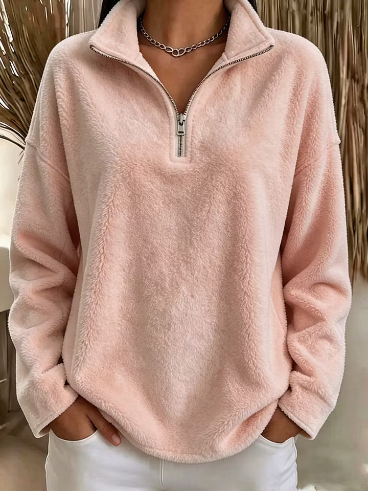 Cozy Women's Half-Zip Fleece Pullover