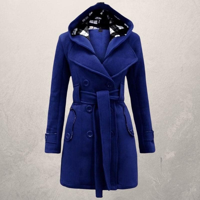 Cozy Hooded Winter Coat with Belt