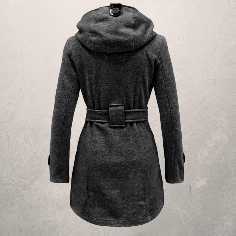 Cozy Hooded Winter Coat with Belt