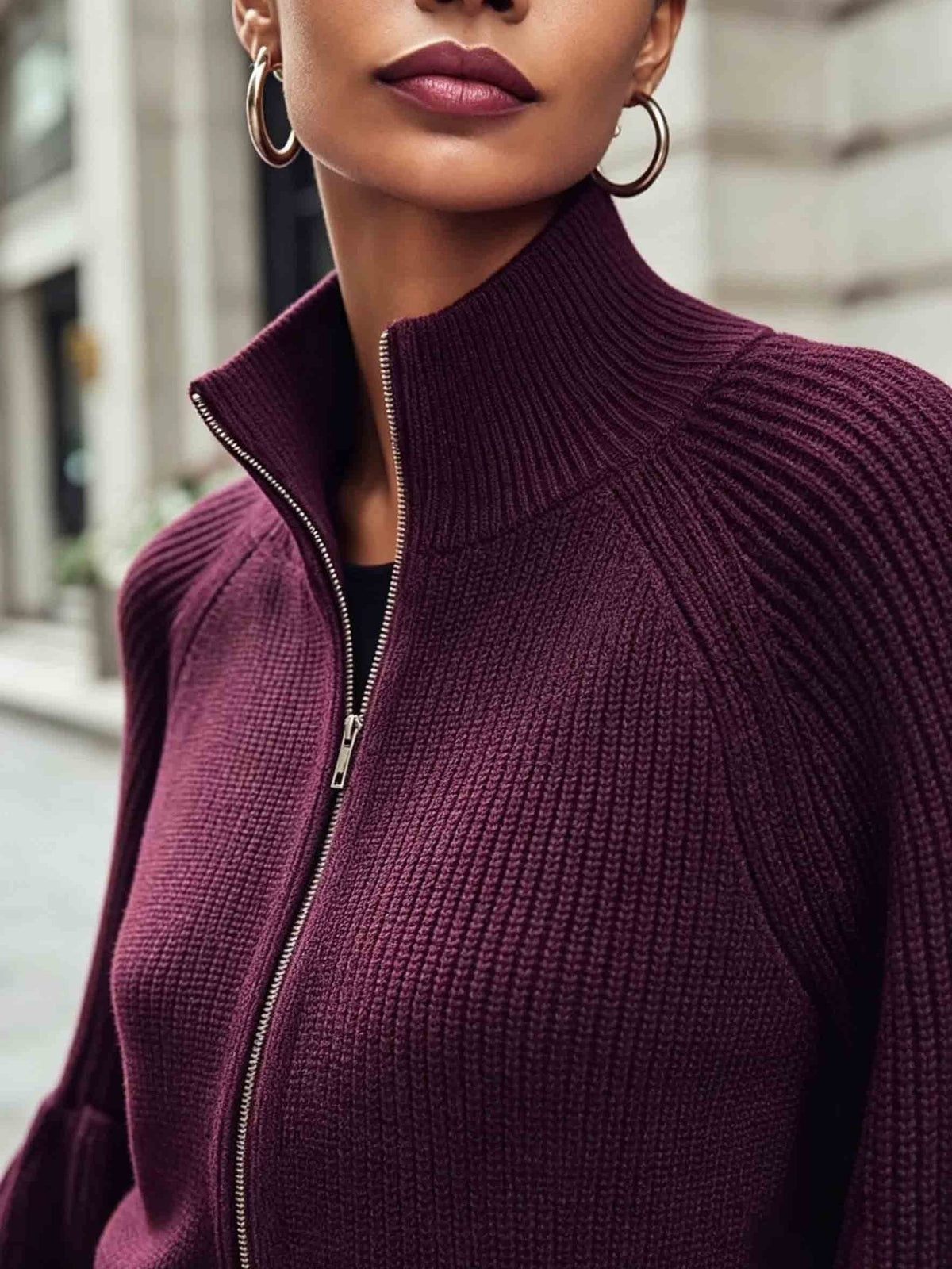 Anthea | Short Zip-Up Cardigan
