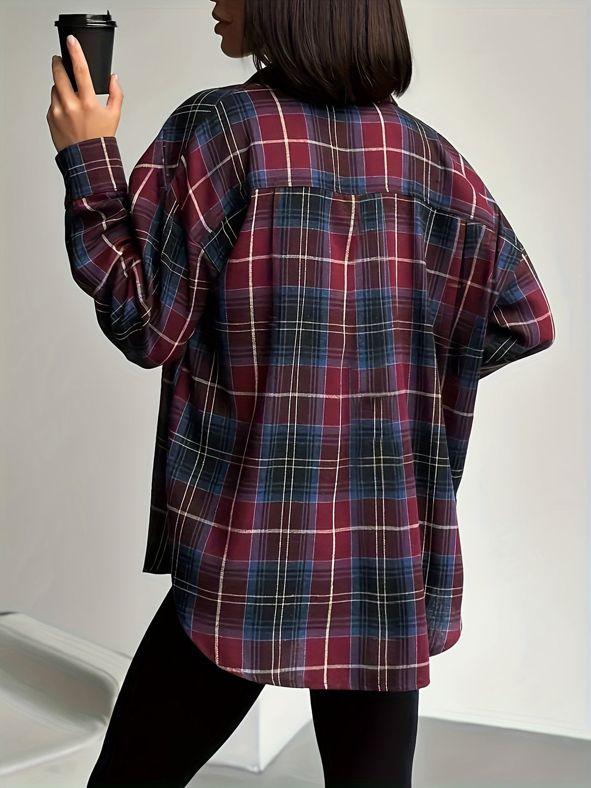 Danica | Extended Length Checkered Shirt
