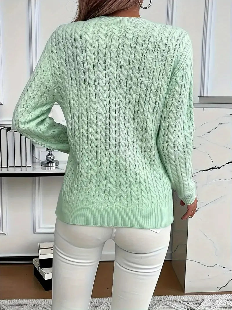 Women's Comfortable Round Neck Sweater