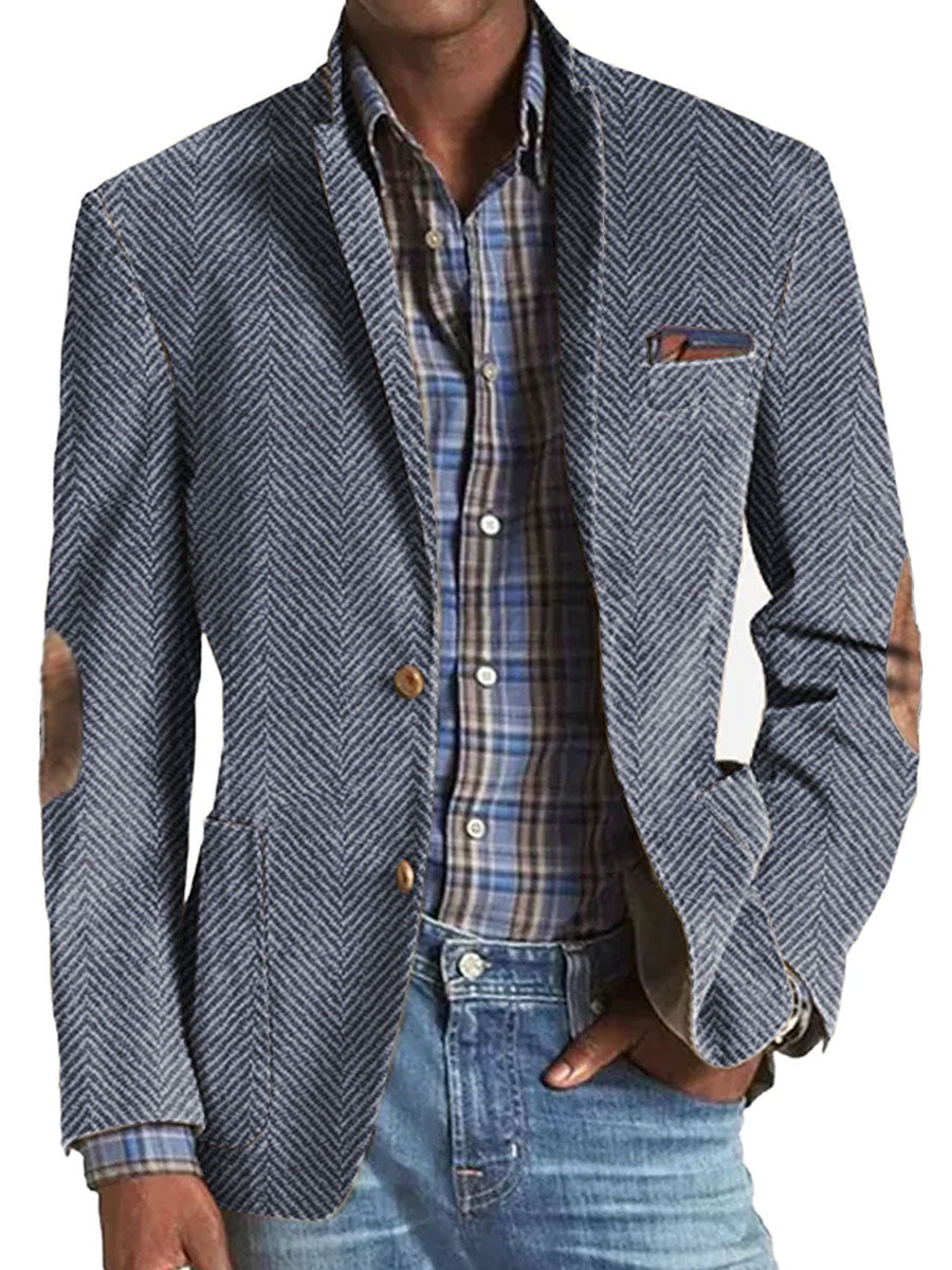 Men's Herringbone Pattern Blazer