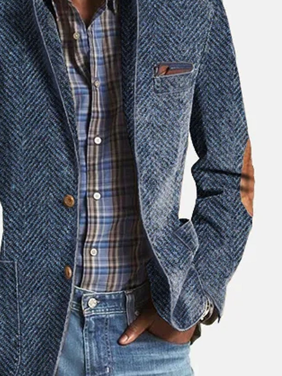 Men's Herringbone Pattern Blazer