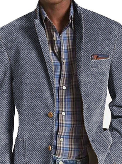Men's Herringbone Pattern Blazer