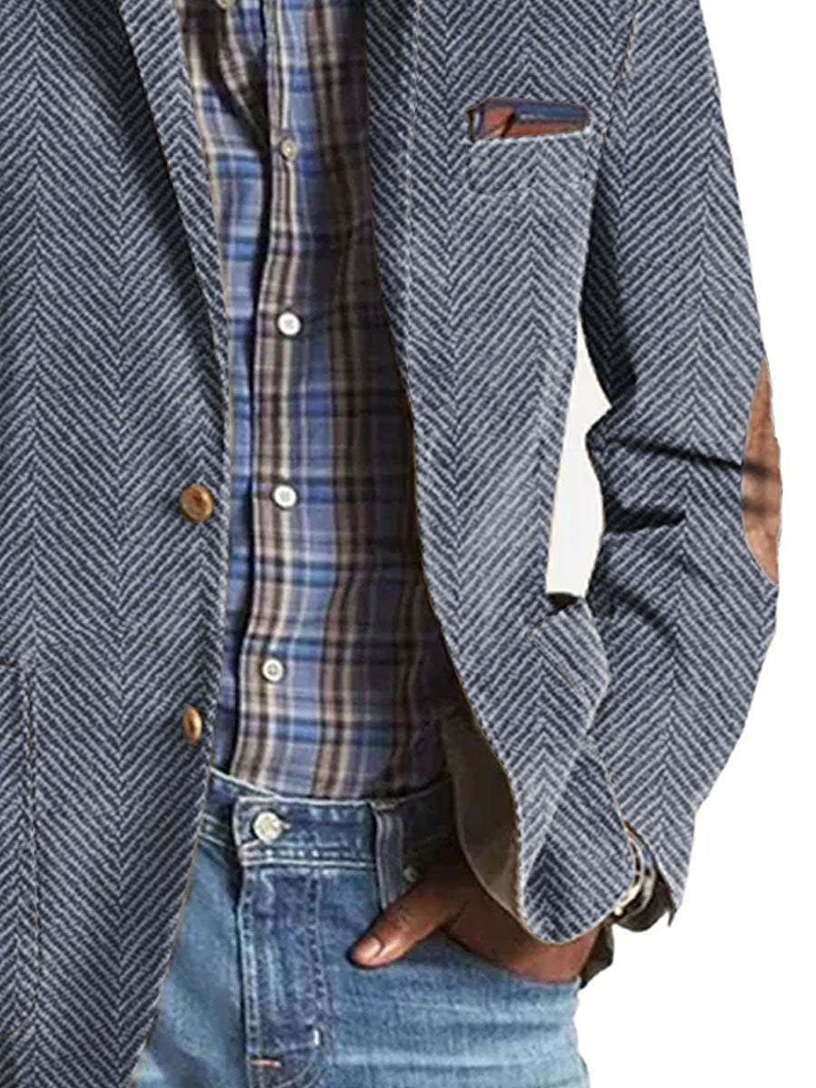 Men's Herringbone Pattern Blazer