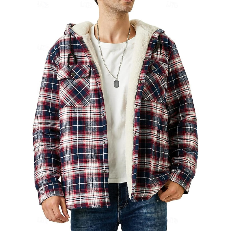 Graham | Checkered Hooded Shirt Jacket