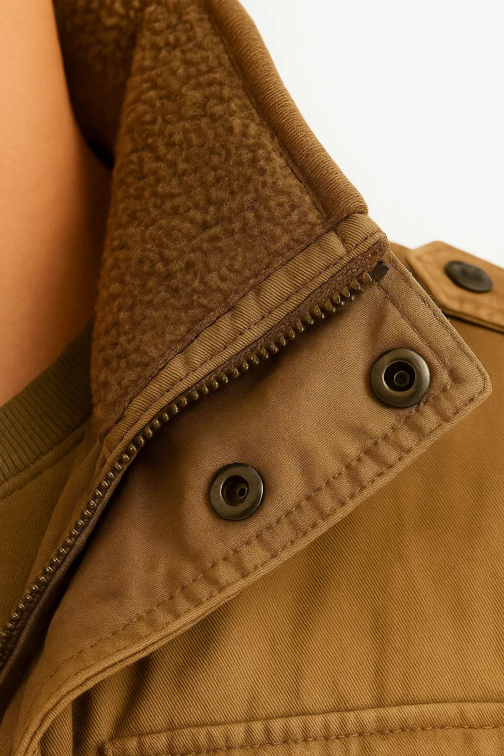 Men's Winter Jacket Army Green Fleece Thermal Hooded Casual Outdoor Jacket