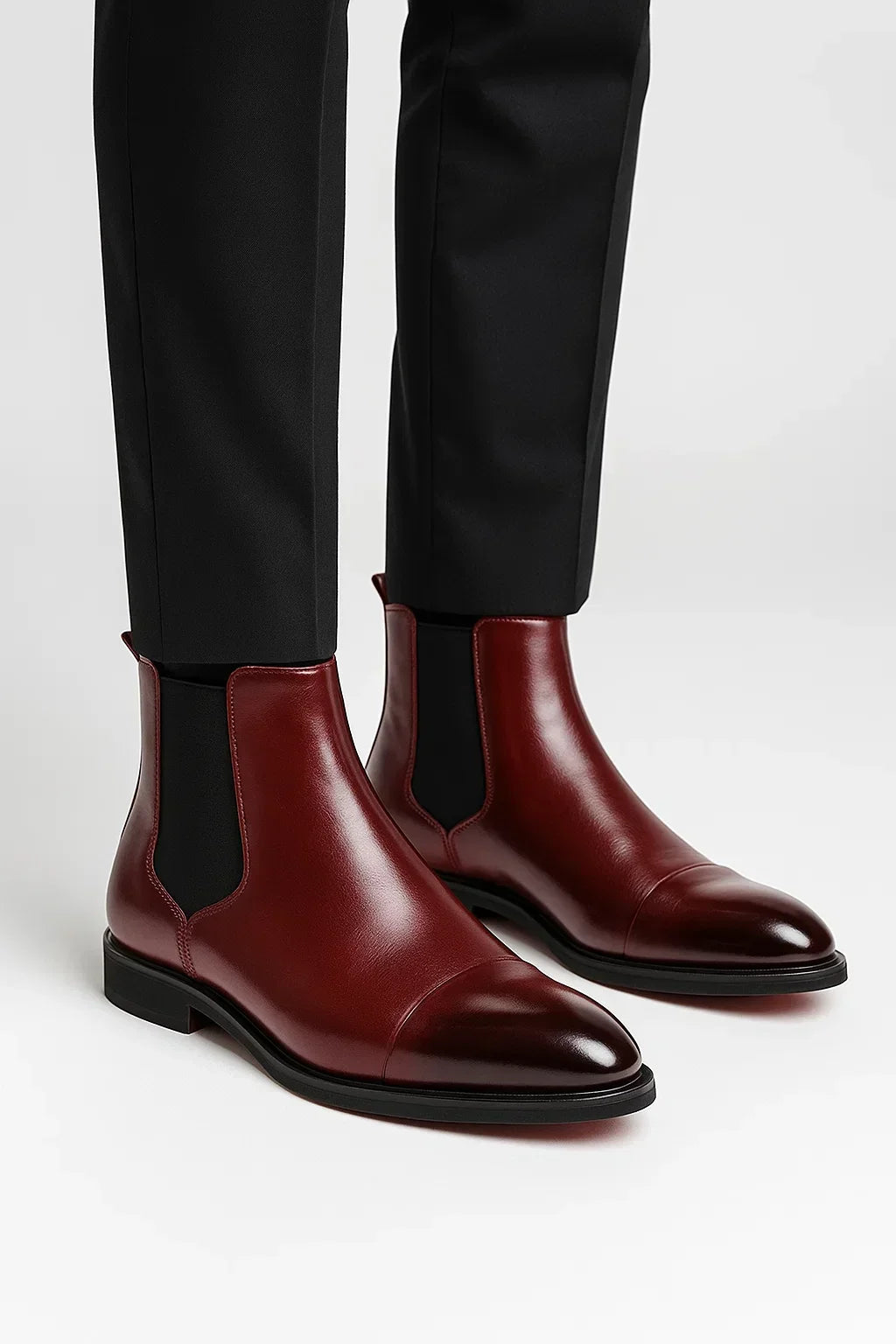 Men's Chelsea Boots Premium Leather Comfortable for Daily Use