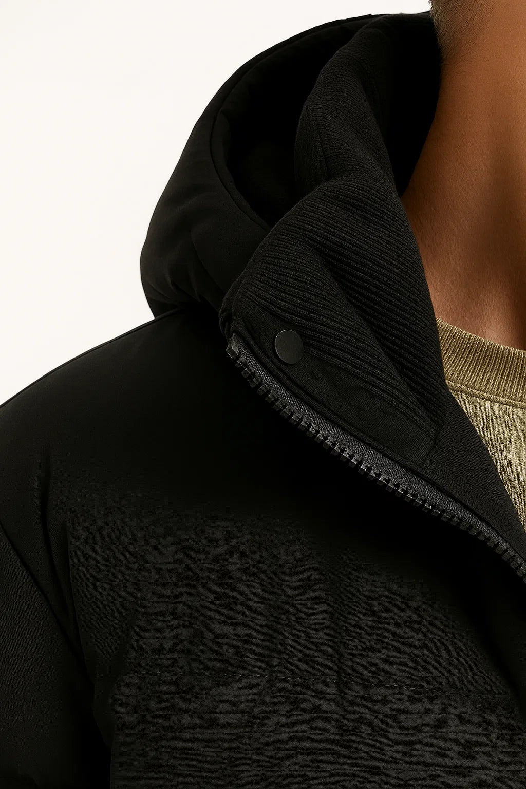Lightweight Padded Jacket for Men with Hood and Pockets