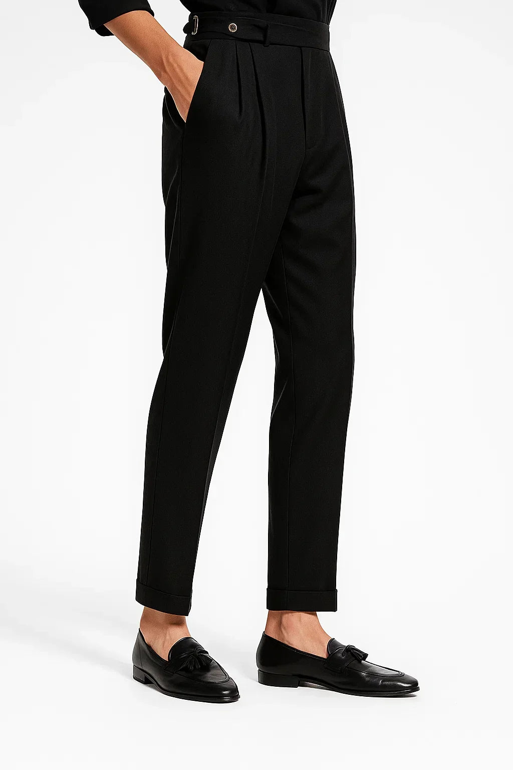 Men's Modern Fit Trousers with Pleats