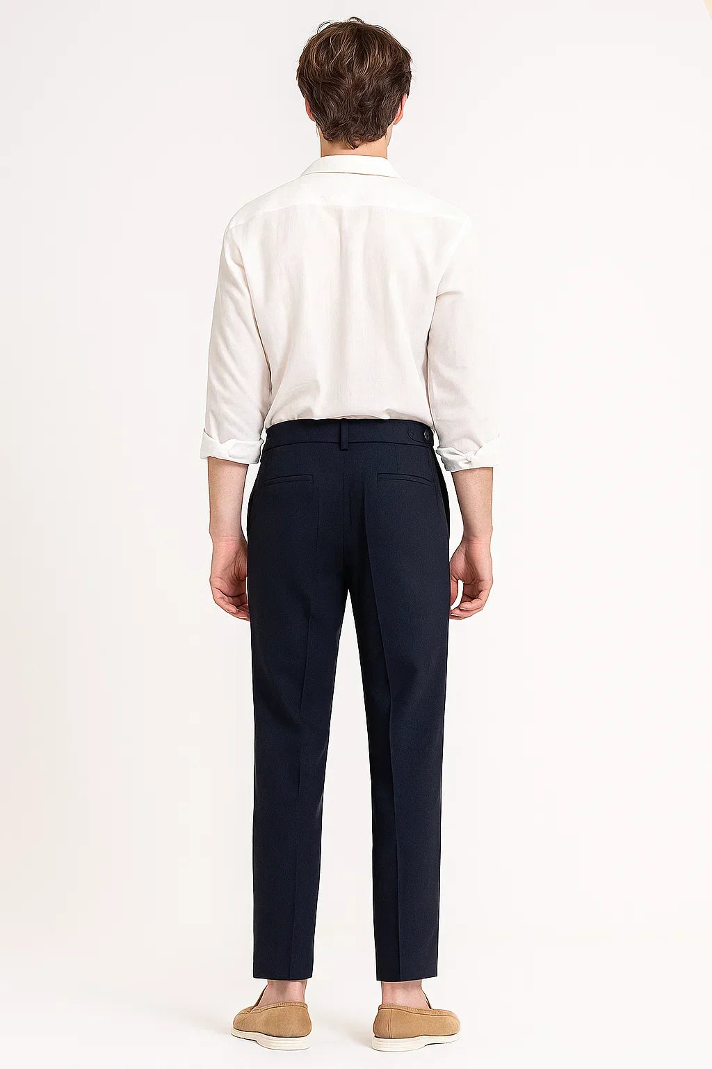 Men's Modern Fit Trousers with Pleats