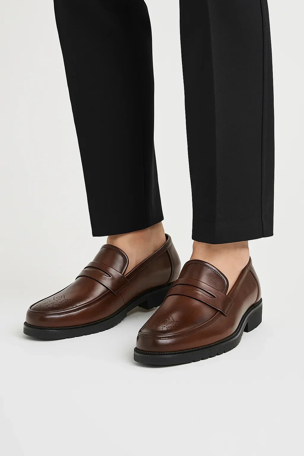 Men’s Oxford Shoes Leather Breathable Round Toe Formal