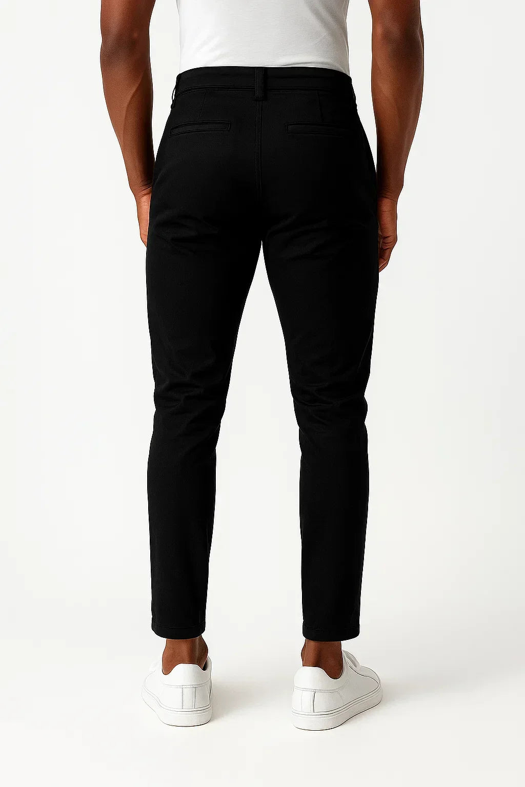 Men's Chino Trousers Khaki Stretch Fabric Modern Fit