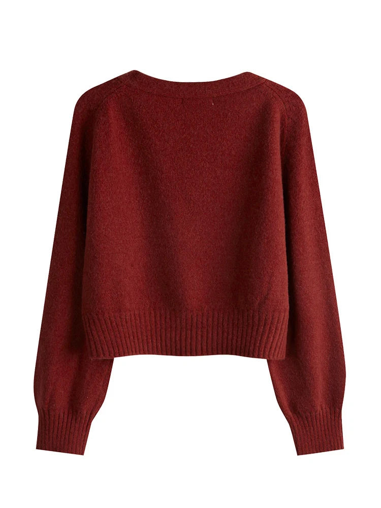 Women's V-Neck Relaxed Fit Cardigan