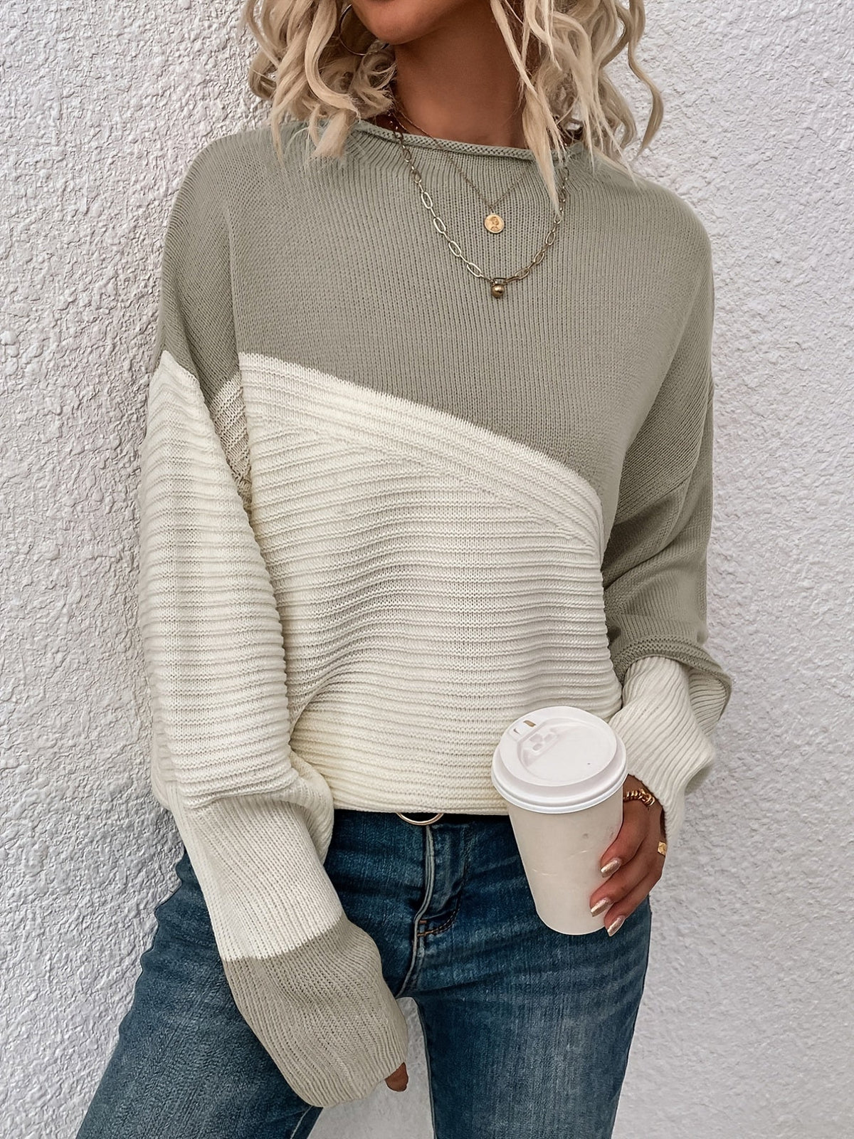 Mabel | Color-Blocked Cozy Sweater