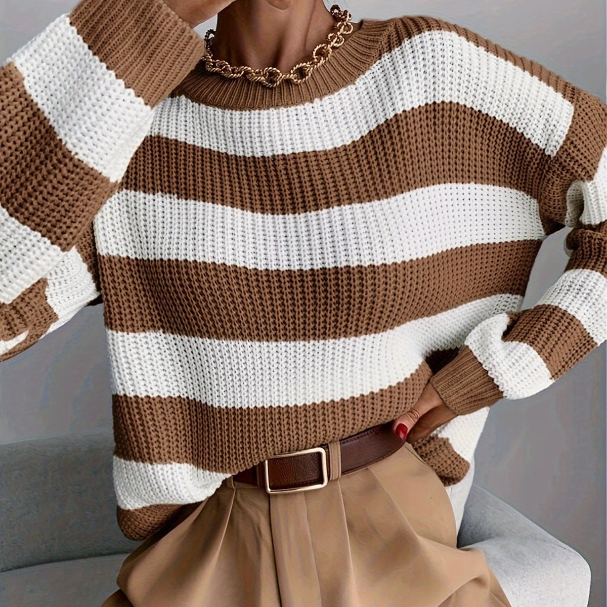 Brynn | Cozy Striped Knit Sweater