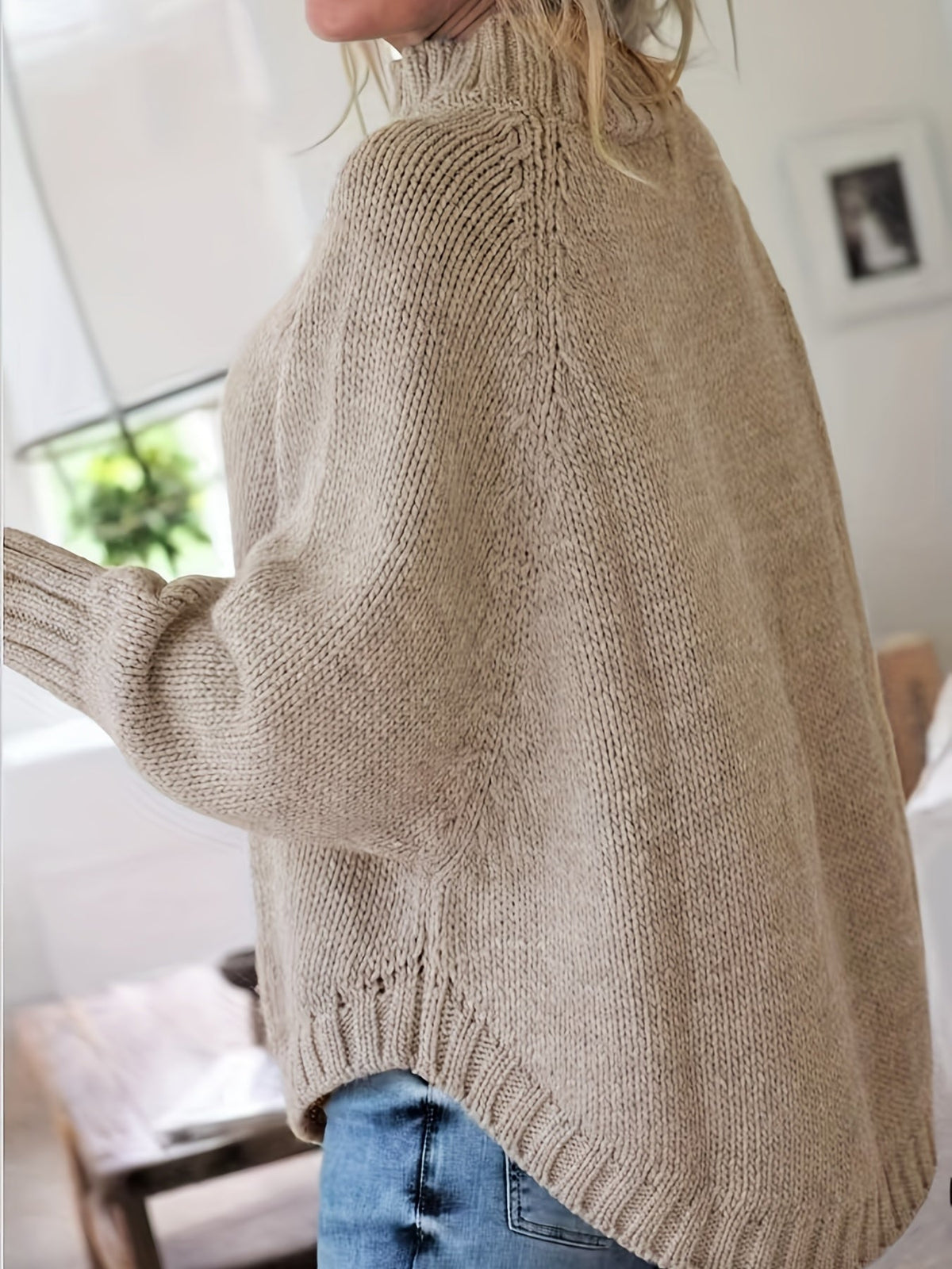 Women's Vintage High Neck Sweater