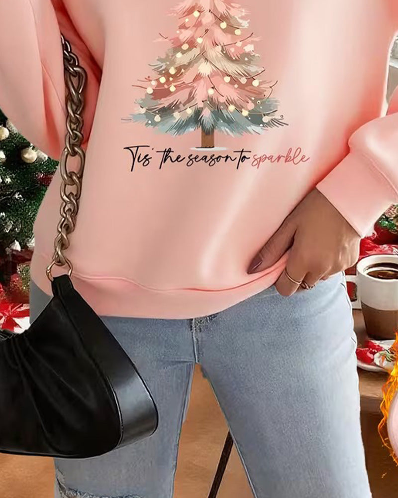 Festive Christmas Tree Crew Neck Sweatshirt