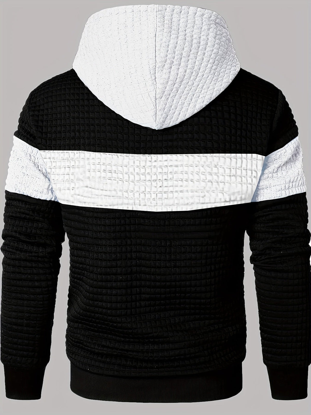 Rutherford | Color-Block Textured Hoodie