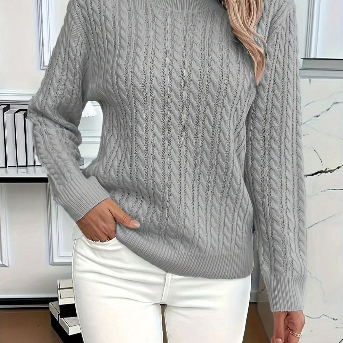 Women's Comfortable Round Neck Sweater