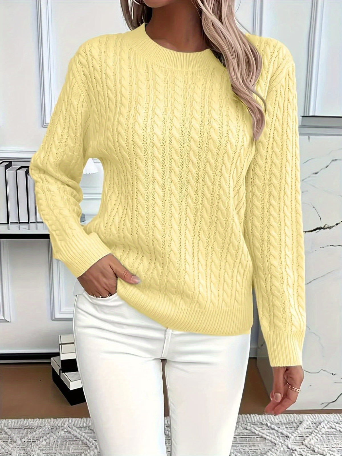 Women's Comfortable Round Neck Sweater