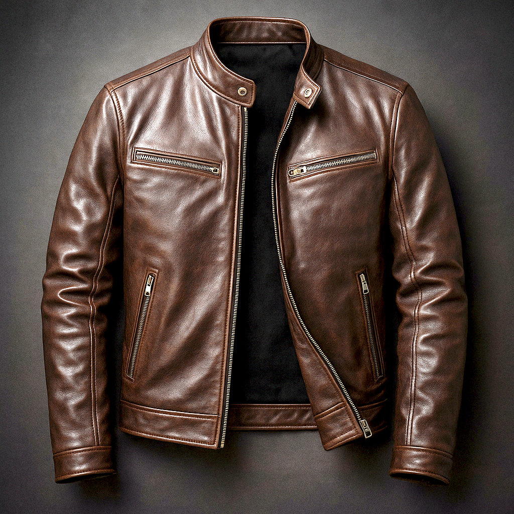 Men's Slim Fit Jacket with Zip for Spring and Summer