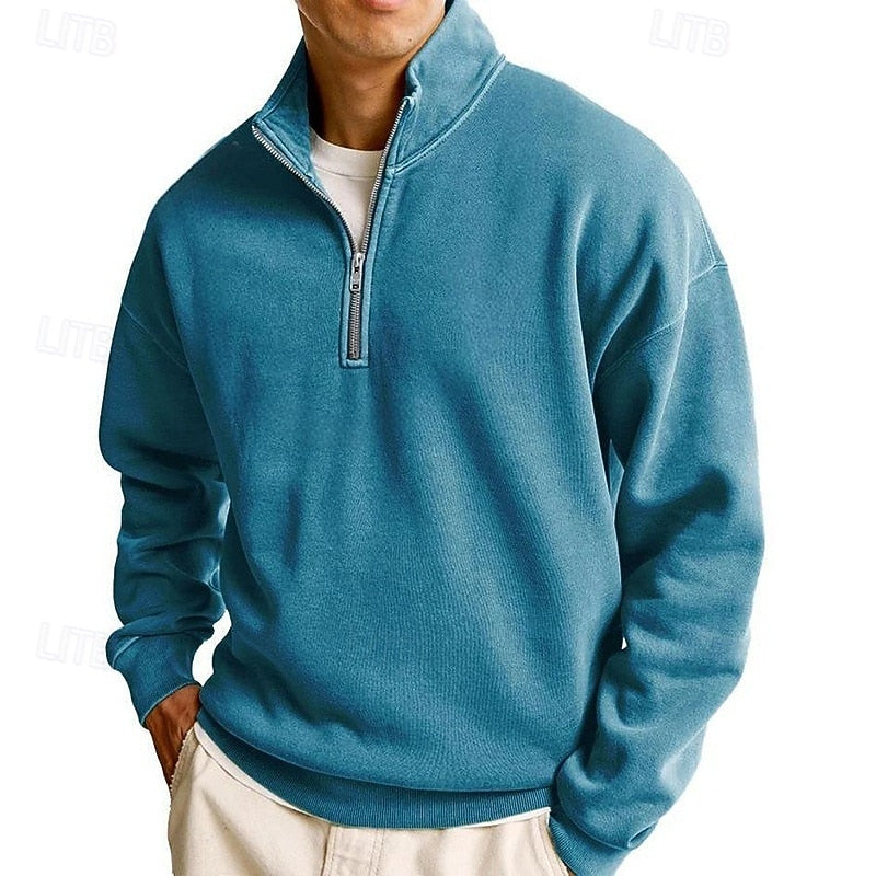 Sutton | Quarter-Zip Sweatshirt with Stand-Up Collar
