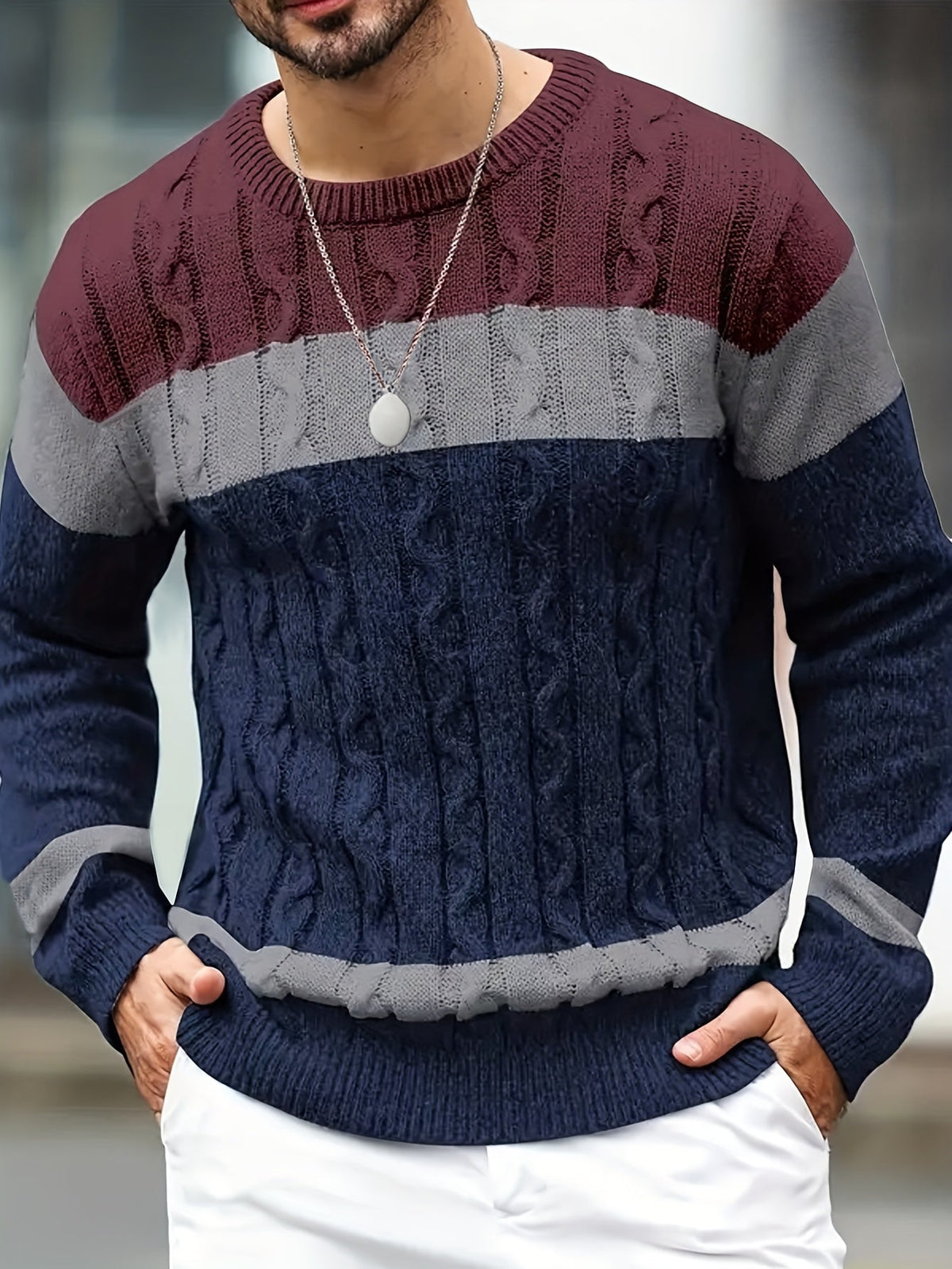 Bradley | Chunky Cable-Knit Sweater with Texture