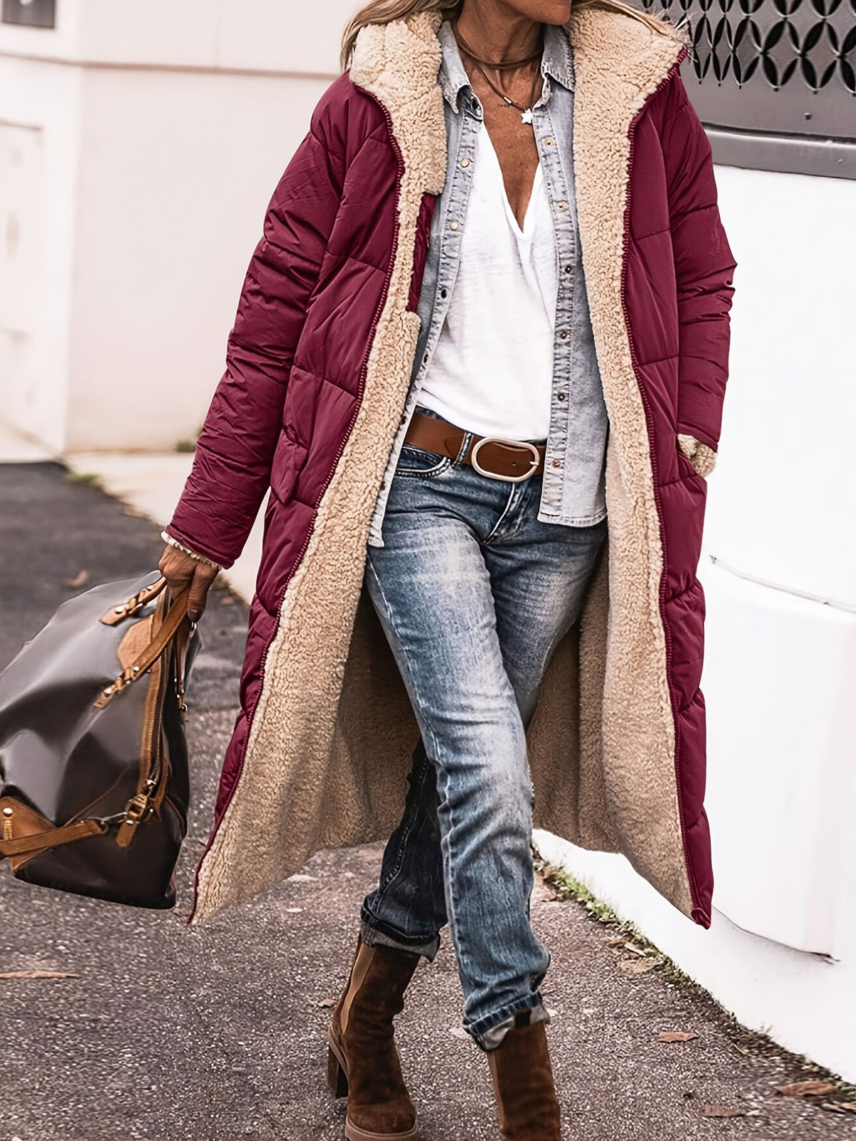 Women's Long Fit Winter Coat | Breathable Design