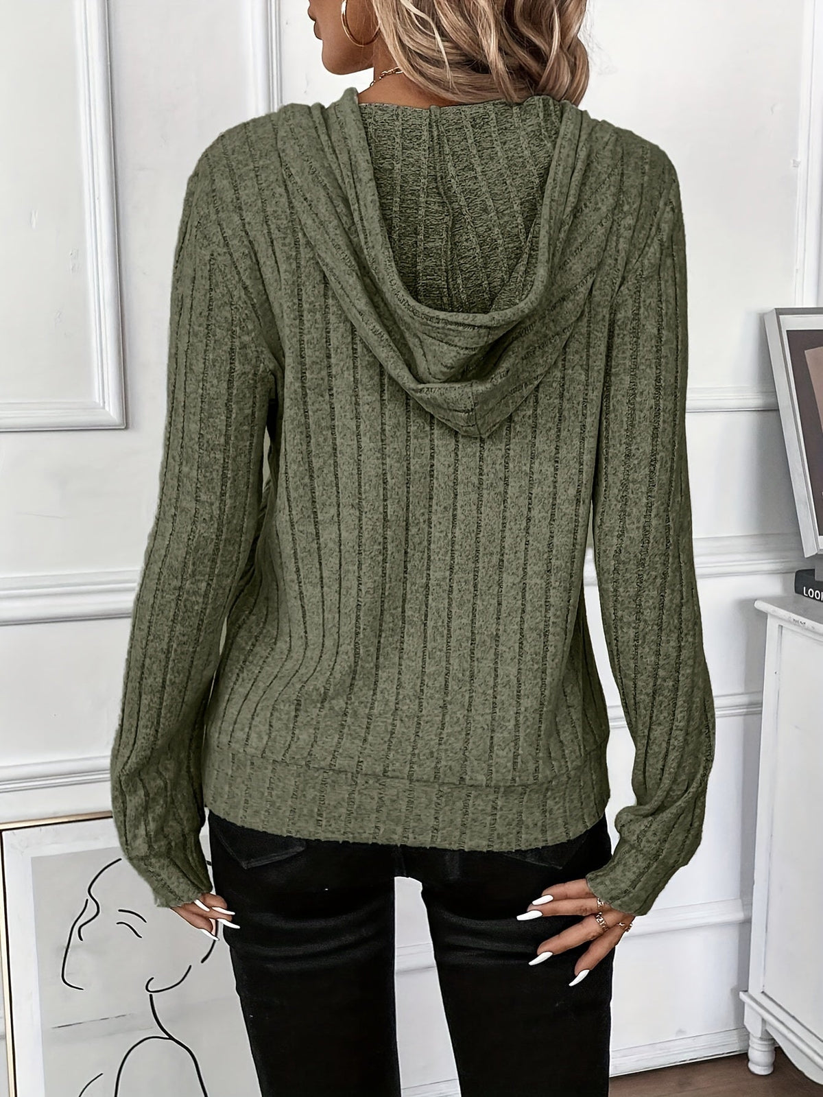 Noreen | Comfy Ribbed Hoodie