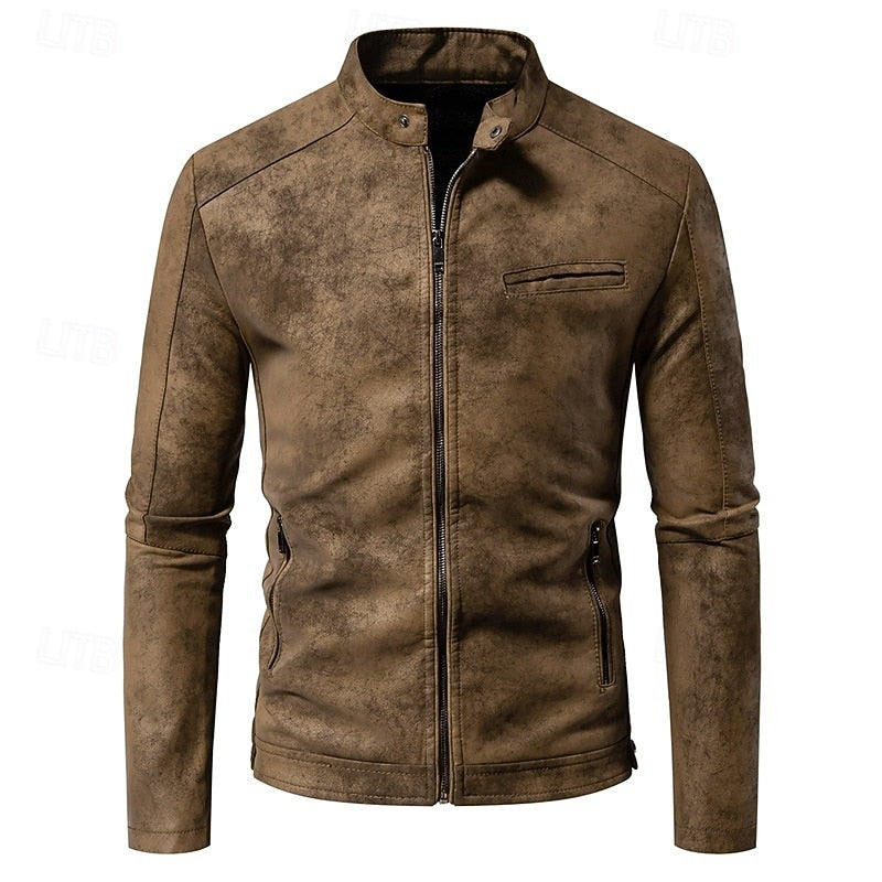 Malcolm | Timeless Stand-Collar Biker Jacket