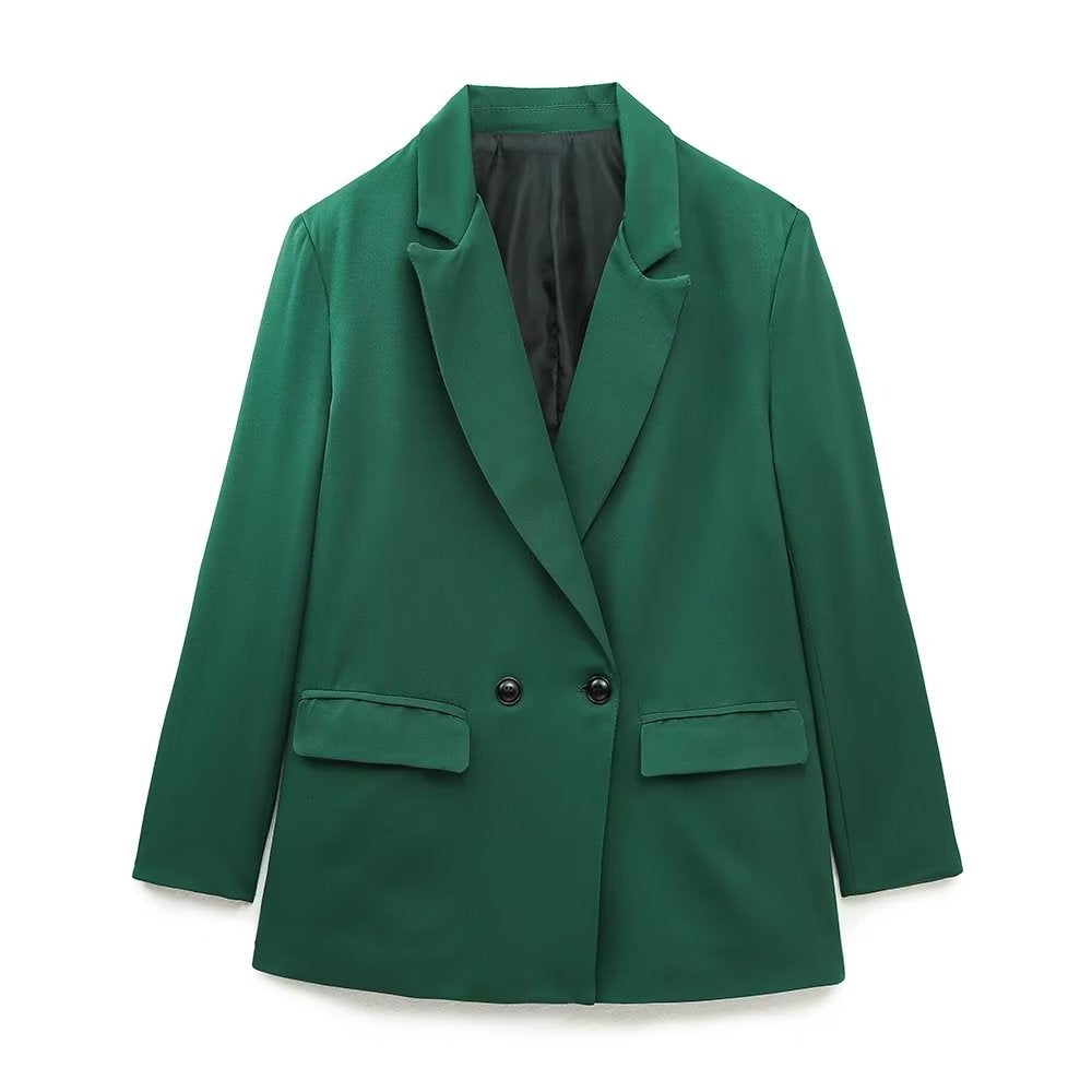 Blazer for Women with Double-Breasted Buttons and Regular Fit