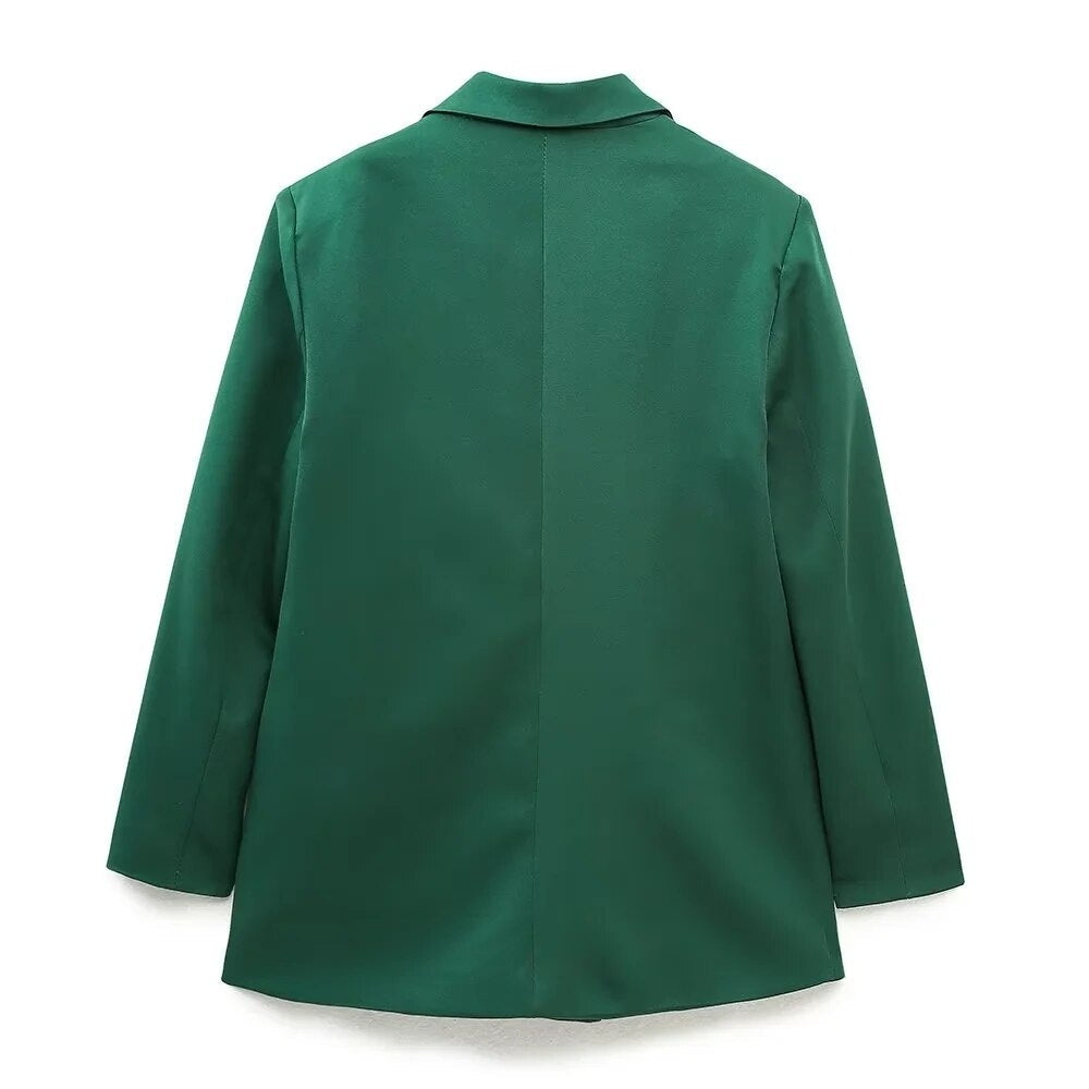 Blazer for Women with Double-Breasted Buttons and Regular Fit