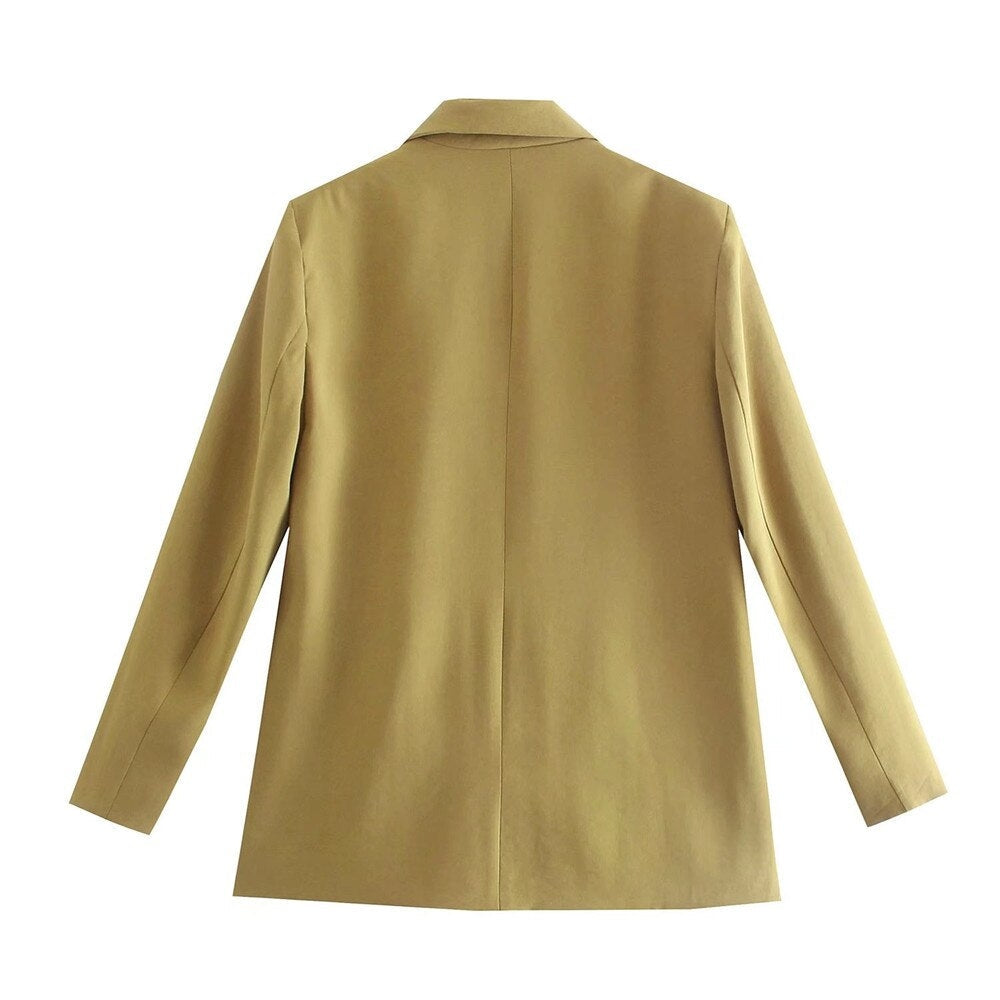Blazer for Women with Double-Breasted Buttons and Regular Fit