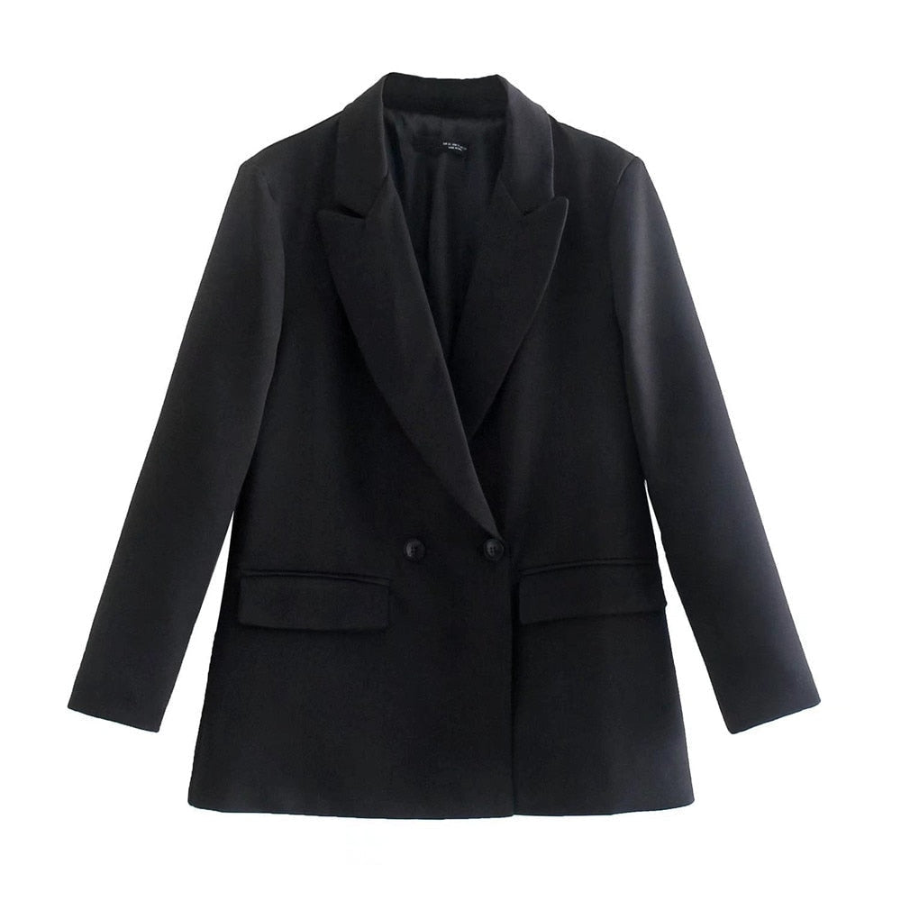 Blazer for Women with Double-Breasted Buttons and Regular Fit